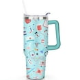 thumbnail image 2 of 40oz Funny Nurse Life Stainless Steel Flip Straw Tumbler Spill Proof Travel Cup Double Wall Vacuum Insulated Coffee Mug with Handle, 2 of 6