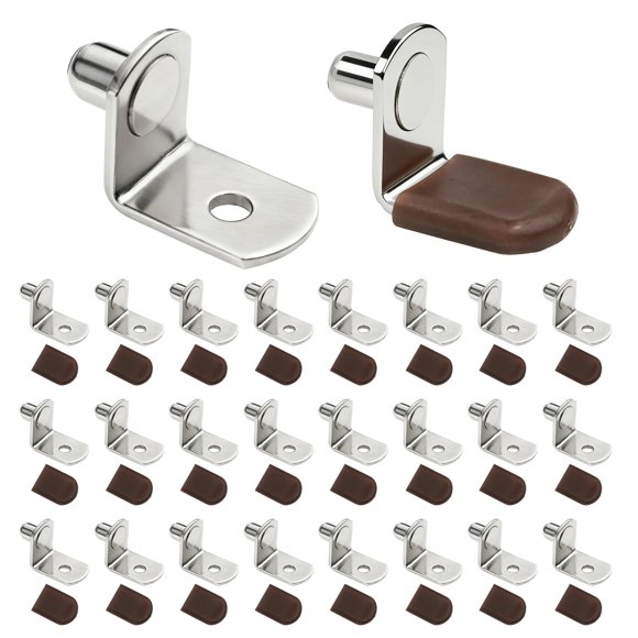 Soportes para repisas RiseQuintador de metal en forma de L, 6 mm, 30 piezas