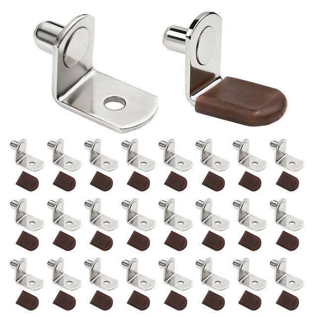 Soportes para repisas RiseQuintador de metal en forma de L, 6 mm, 30 piezas