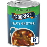 Progresso Reduced Sodium Hearty Minestrone Canned Soup, 19 oz