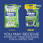 Gillette Sensor 3 Sensitive Men 3 Blade Disposable Razor,8 count