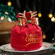thumbnail image 4 of Bolsa de regalo navideña de terciopelo | Pequeña bolsa navideña roja y verde para dulces y regalos | Bolsa de tela reutilizable con asa | 10 x 13 cm, 4 of 5
