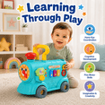thumbnail image 5 of JoyStone 3-in-1 Musical Baby Walker and Activity Center for Toddlers, Ride-On Train with Sensory Play Panel, Early Learning Push Toy Gift for Infants, Blue, 5 of 13