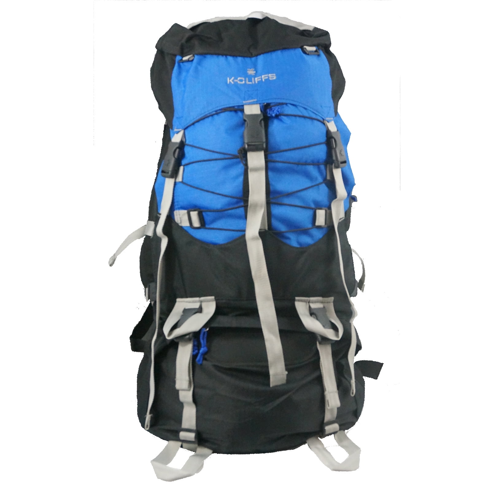 K-Cliffs Hiking Backpack Large Scout Camping Backpack Outdoor Travel Bag w Rain Cover Royal Blue by K-Cliffs