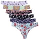 thumbnail image 1 of Tanga de cintura media para mujer, ropa interior sexy de una pieza, transpirable, con estampado sin dejar rastro, 6 unidades, 1 of 5