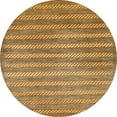 thumbnail image 1 of Ahgly Company Machine Washable Indoor Round Abstract Yellow Area Rugs, 5' Round, 1 of 7