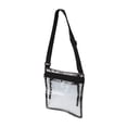thumbnail image 3 of Bolso transparente de PVC, bolsa de almacenamiento cruzada en capas impermeable ajustable para viaje, 3 of 8