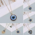 thumbnail image 5 of GKNET Fashion Turkish Hamsa Lucky Blue Evil Eye Pendant Necklace Charm Women Jewellery-15-Gold Blue Eye, 5 of 9