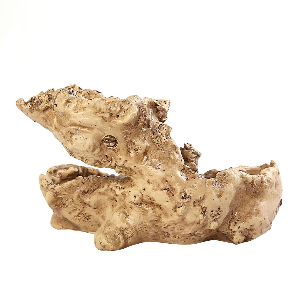 YOSADIER Multilayer Resin Planter Resin Driftwood Planter Brown Decorative Home Decoration 3 Pots