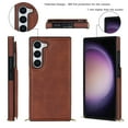thumbnail image 2 of Nalacover Crossbody Wallet Case for Samsung Galaxy S23, RFID Blocking Premium PU Leather Shoulder Strap Lanyard Shockproof Magnetic Cover with Card Slots Holder Kickstand Case,Brown, 2 of 8