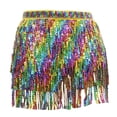 thumbnail image 1 of Jupes Maxi pour Femmes Vêtements de Performance Serviette à Franges Colorée Serviette de Danse du Ventre Serviette à Franges Pailletée Vêtements d'Été pour Femmes Or Taille Unique, 1 of 3