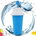 thumbnail image 2 of TIK TOK Slushie Maker Cup, Slushy Maker Ice Cup Frozen Magic Squeeze Cup Cooling Maker Cup Freeze Mug Milkshake Smoothie Mug, Portable Squeeze Ice Cup for Everyone (Blue)（Lumana）_Special Gift, 2 of 5