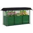 thumbnail image 2 of Outsunny Galvanized Raised Garden Bed, Planter Box with Crop Cage and Shade Cloth, Green, 2 of 9