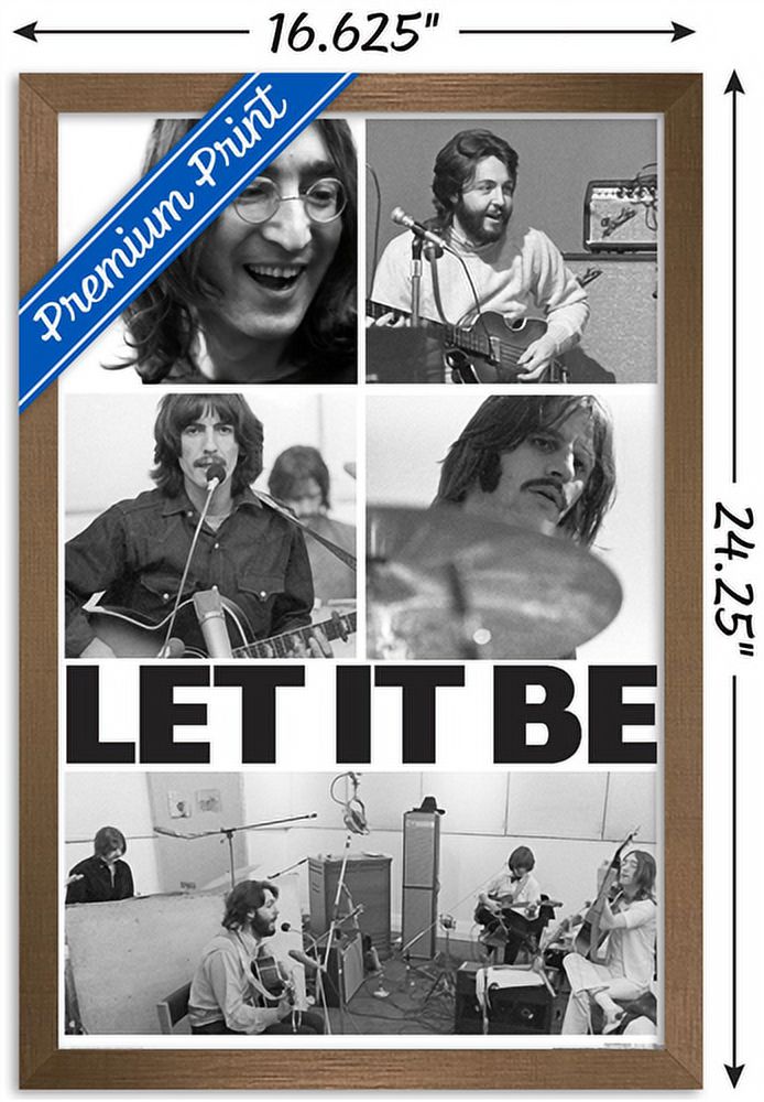 The Beatles - Let It Be Compilation Wall Poster, 14.725" x 22.375", Framed