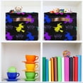 thumbnail image 6 of GZHJMY 2 Pack Foldable Rectangular Storage Baskets,Fabric Shelves Storage Bins with Leather Handles for Organizing Closet Clothes, Toys, Towels, Bedroom, Bathroom, Nursery, Office, Fashion Halloween, 6 of 7