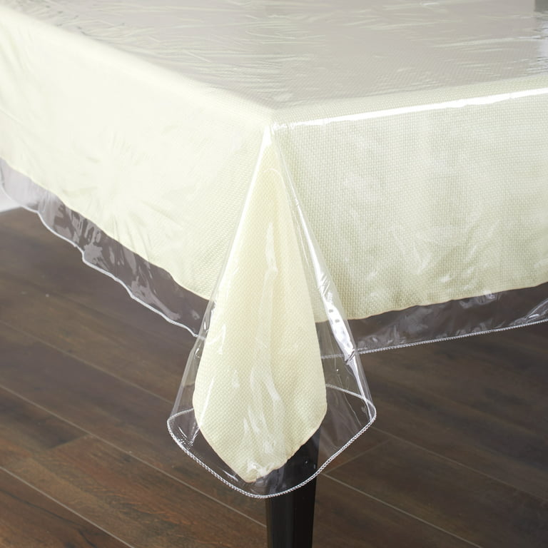 42 x 120 Inch Clear Plastic Tablecloths Rectangular Desk Pad