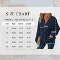 thumbnail image 2 of TEMOFON Hoodies for Women Long Sleeve Waffle Pullover Sweatshirts Casual V Neck Comfy Hoody Fall Ladies Trendy Blue Button Tops XXL, 2 of 5