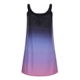 thumbnail image 4 of Gibobby Vestido de gasa de verano para mujer Vestido sexy de camisola estampado degradado informal para mujer(Morado,G), 4 of 5