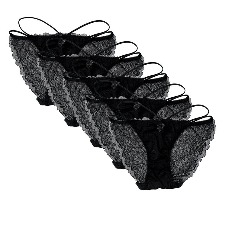Efsteb Women's Thongs Low Waist Briefs Lingerie Breathable