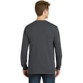 thumbnail image 2 of Port & Company PC099LS Mens Pigment-Dyed Long Sleeve Tees, Coal - Small, 2 of 6
