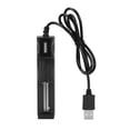 thumbnail image 3 of Universal 1 ranura batería cargador USB adaptador LED carga inteligente para baterías recargables de iones de litio Wosthever EL011593-00, 3 of 5