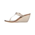 thumbnail image 3 of Womens Lauren Ralph Lauren Roseanne Wedge T Strap Sandals, Chic Cream, 3 of 5
