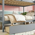 thumbnail image 6 of Harper & Bright Designs Detachable Bunk Bed Full Over Full with Drawers, Wood Bunk Bed Frame with Guardrail and Ladder, Separate into 2 Twin Beds, Grey, 6 of 16