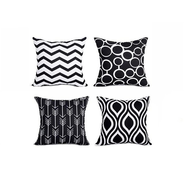 Funda de almohada geométrica a la moda, funda de cojín para cintura de coche y sofá, decoración para el hogar, 4 Uds. Wmkox8yii HFSH3557