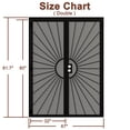 thumbnail image 4 of 64" X 80" Prehung Security door Universal/Reversible Hinging White Surface Mount Steel Security Door With Perforated Metal Screen Without Lock, 4 of 5