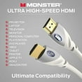 thumbnail image 6 of Monster HDMI Cable 4k Ultra HD with Ethernet - Corrosion-Resistant 24k Rose Gold Contacts and V-Grip Connection - HDMI Cable for PS3 and Computer Monitor - 4 FT, 6 of 9