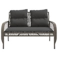 thumbnail image 5 of vidaXL 4 Piece Garden Sofa Set with Cushions Grey Poly Rattan, 5 of 5