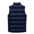 thumbnail image 3 of Men's Autumn&Winter Solid Color Sleeveless Stand-up Collar Vest Parkas, 3 of 4