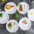 thumbnail image 2 of Melamine Dinner Plates Set - 10 3/4 Inch Dinner Dishes Set, 6pcs, White, Dishwasher Safe, 2 of 7