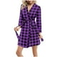 thumbnail image 2 of HongQid Womens Robe Lightweight Short Polyester Cotton Bathrobe Soft Ladies Sleepwear with Pockets and Belt, 2 of 7
