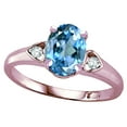 thumbnail image 3 of Star K � Oval 8x6 Genuine Blue Topaz Love Promise Ring, 3 of 9