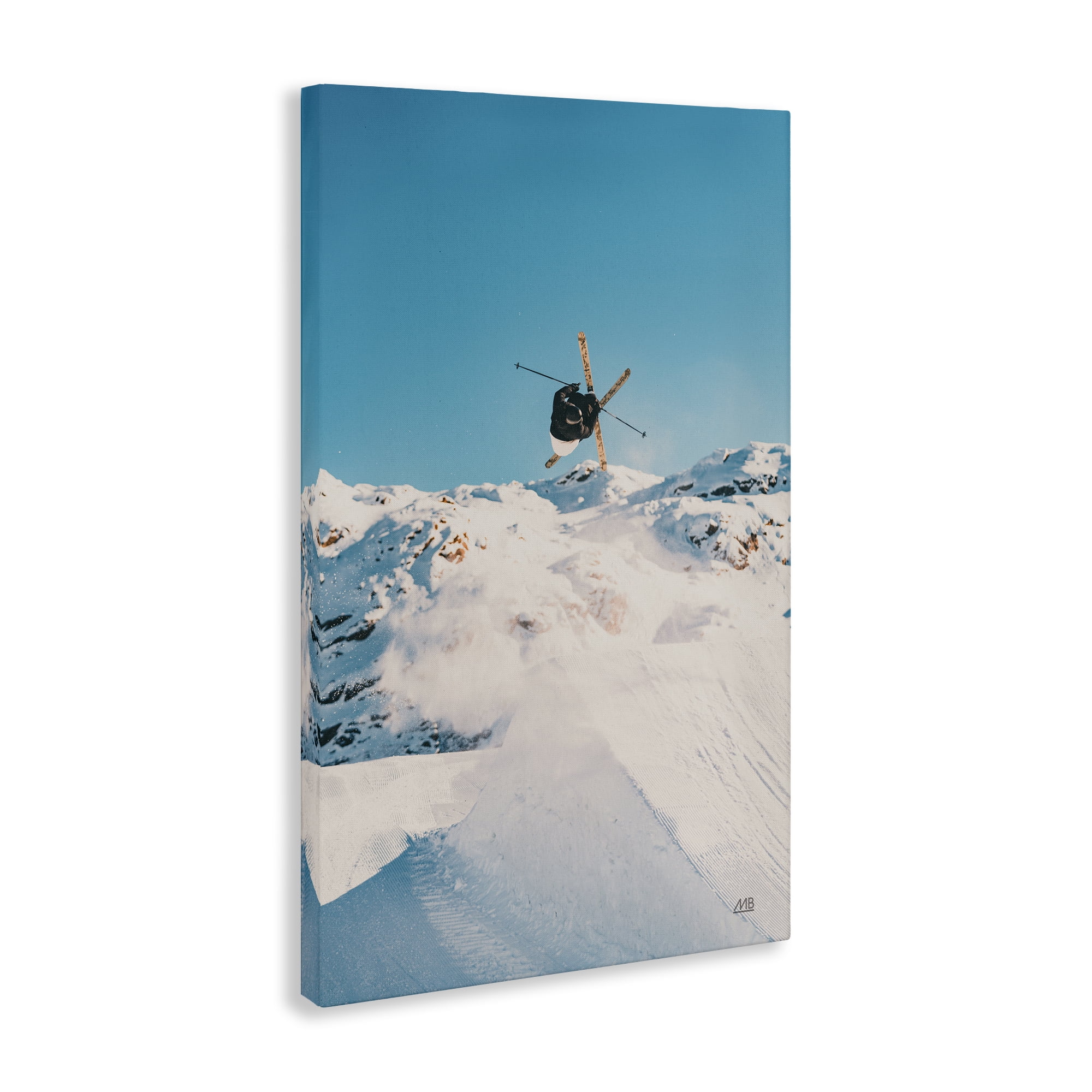 Stupell Industries Snow Day Skiing Sports Photography Wrapped Canvas Art Print Wall Art, 16 x 24