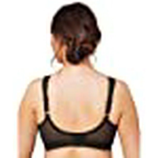 Glamorise Women's Full Figure Plus Size MagicLift Original Wirefree Support  Bra #1000, Black, 36G 