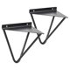 thumbnail image 2 of 2x soportes de estantería de resistencia, soportes decorativos de pared flotante Industrial para estantes, soportes de estantería Negro Yotijar soporte de estante de pared, 2 of 9