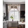 thumbnail image 3 of Retro Farmhouse Swag Valances for Windows, Small Curtains Drapes, Country Star Berries Text Wooden Grain Kitchen Window Curtains Over Sink Window Treatment Valance for Bedroom/Bathroom 56"x36", 3 of 5