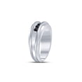 thumbnail image 3 of FB Jewels 10kt White Gold Mens Round Black Color Enhanced Diamond Band Ring 1/2 Cttw, 3 of 4