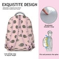thumbnail image 5 of Pink Hedgehog Pattern Backpack for School,Cute School Bag,Schoolbag with Adjustable Shoulder Straps & Padded Back,15.3"x11"x7.1"., 5 of 6