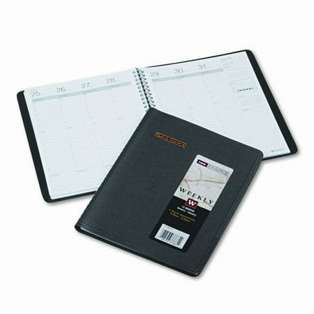 AT-A-GLANCE Weekly Appointment Book, Seven-Day Hourly Ruling, 6-7/8 x 8-3/4, Black, 2016