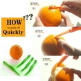 thumbnail image 2 of 2 Pcs Orange Peeler Tools Citrus Peel Cutter Easy Fruit Vegetable Slicer Lemon Opener Remover Fruit Tool Kitchen Utensils Gadgets, 2 of 8
