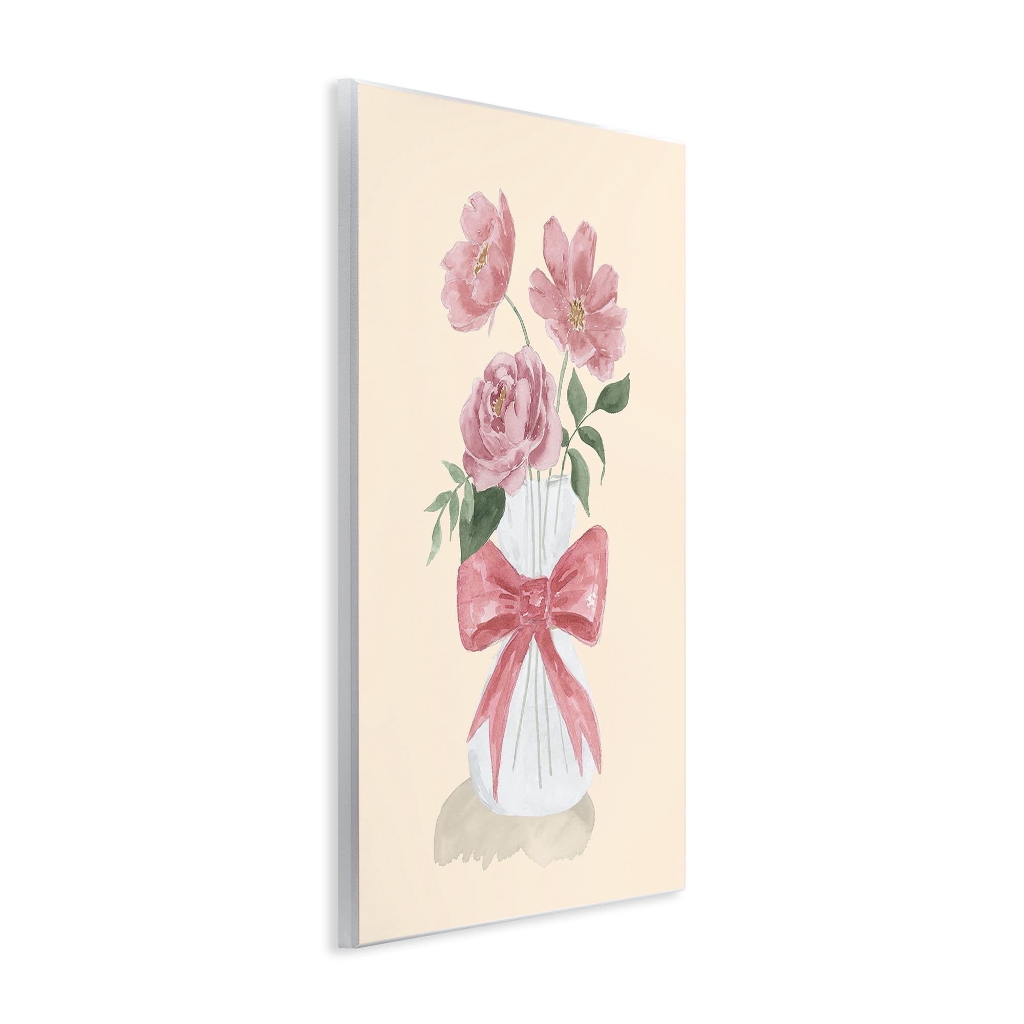 Stupell Industries Chic Vase Of Pink Plants & Flowers Painting Unframed Art Print Wall Art, 13 x 19