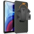 thumbnail image 3 of Case with Clip for Moto G Power 2021, Nakedcellphone [Black Tread] Kickstand Cover with [Rotating/Ratchet] Belt Hip Holster Holder Combo for Motorola Moto G Power 2021 Phone, 3 of 10