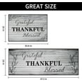 thumbnail image 2 of 2 Pcs Kitchen Rugs Set Washable Kitchen Mats for Floor, Home, Sink, Bathroom Non Slip Cushioned Farmhouse Kitchen Rug Runner Standing Mat（Thankful, 2 of 6