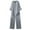 Gray, variant on Paiyanr Cotton Linen Sets for Women Summer Breathable Tops Pants 2 Piece Outfits Solid Color Loose Casual Two Piece Suit