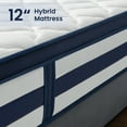 thumbnail image 4 of Finslpt Twin XL Size Mattress, 12 Inch Hybrid Mattress for Back Pain Relief, Motion Isolation and Pressure Relief, Certipur-Us Certified, Medium Firm, 120-Night Home Trial, Aura Collection, 4 of 13