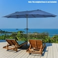 thumbnail image 2 of Costway 15FT Patio Double-Sided Umbrella Crank Outdoor Garden Market Sun Shade Navy, 2 of 9