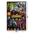 thumbnail image 3 of Avengers: Infinity War - Framed Movie Poster (Character Montage - Good Vs. Evil) (Size: 25" X 37") (Red Plastic Frame), 3 of 6